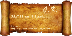 Göllner Klaudia névjegykártya